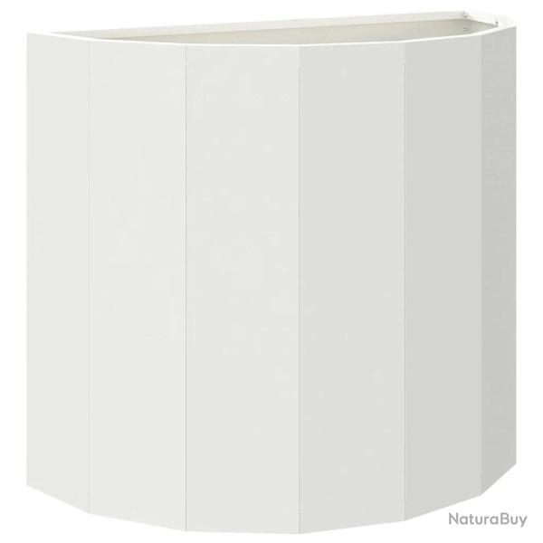 Jardini�re demi-ronde moderne ext�rieur 60 x 30 x 50 cm esth�tique chic en acier blanc 02_0052958