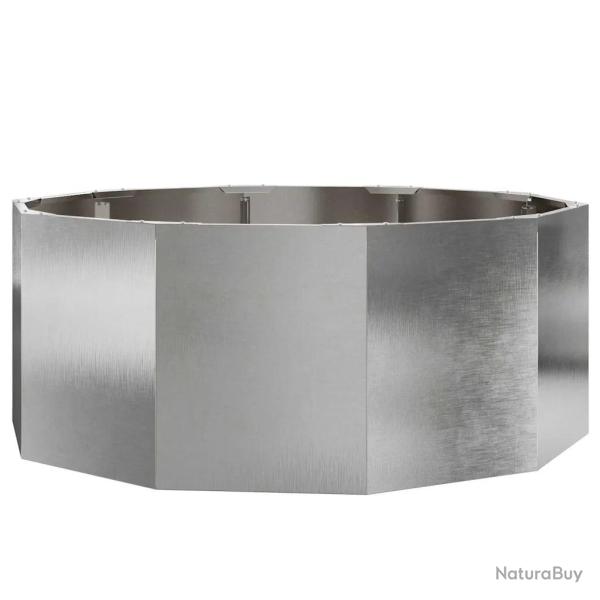 Jardini�re ronde ext�rieure moderne 90 x 90 x 35 cm entretien minimal style chic en acier inoxydabl