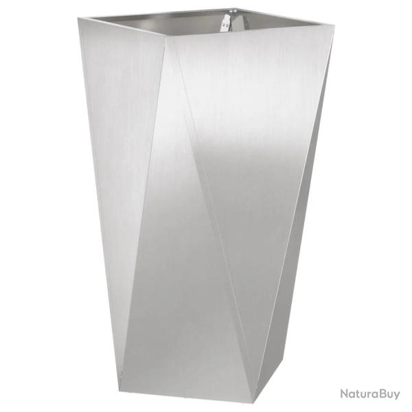 Jardini�re moderne design ext�rieur 40 x 40 x 75 cm r�sistant intemp�ries chic en acier inoxydable