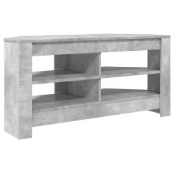 Meuble TV d'angle moderne rectangulaire 102 x 40,5 x 45 cm avec rangement pratique style contempora