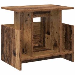 Meuble TV rectangulaire moderne design &eacute;pur&eacute; rangement spacieux 50 x 35 x 45 cm en bois ancien 02_0