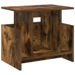 Meuble TV rectangulaire moderne avec rangement optimis&eacute; 50 x 35 x 45 cm en bois d'ing&eacute;nierie ch&ecirc;ne