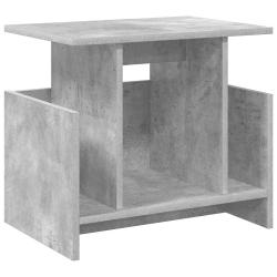 Meuble TV rectangulaire moderne avec rangement pour salon design &eacute;pur&eacute; 50 x 35 x 45 cm en bois gris