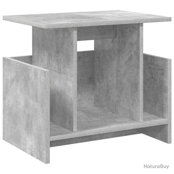 Meuble TV rectangulaire moderne avec rangement pour salon design �pur� 50 x 35 x 45 cm en bois gris
