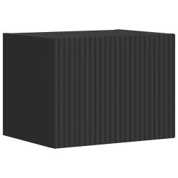 Meuble TV mural moderne minimaliste rangement pratique 60 x 31 x 30 cm en bois d'ing&eacute;nierie noir 02