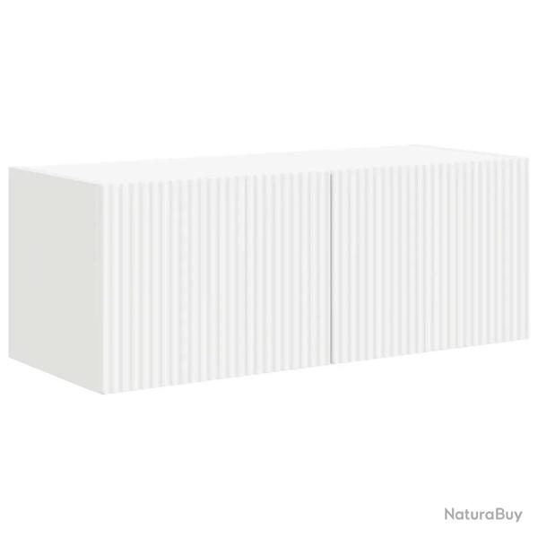 Meuble TV mural moderne avec portes pivotantes et �tag�res pour un rangement pratique et styl� 60 x