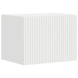 Meuble TV mural moderne avec &eacute;tag&egrave;res et portes pivotantes 60 x 31 x 30 cm en bois d'ing&eacute;nierie bla