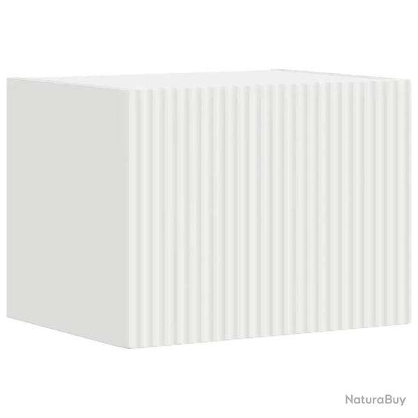 Meuble TV mural moderne avec �tag�res et portes pivotantes 60 x 31 x 30 cm en bois d'ing�nierie bla