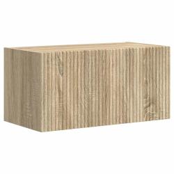 Meuble TV mural moderne avec &eacute;tag&egrave;res 60 x 31 x 29 cm design minimaliste pour salon en bois d'ing&eacute;n