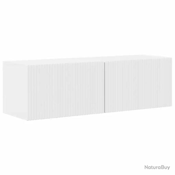 Meuble TV mural moderne 98 x 31 x 29 cm avec �tag�res murales design �pur� en bois d'ing�nierie bla