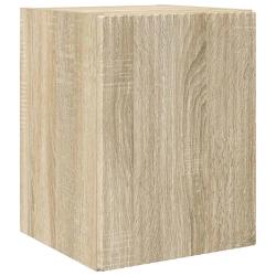 Meuble TV mural moderne gain de place 30 x 31 x 40 cm avec rangement design en bois d'ing&eacute;nierie so