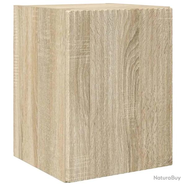 Meuble TV mural moderne gain de place 30 x 31 x 40 cm avec rangement design en bois d'ing�nierie so