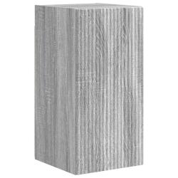 Meuble TV mural moderne gain de place 30 x 31 x 60 cm en bois d'ing&eacute;nierie gris sonoma 02_0054961