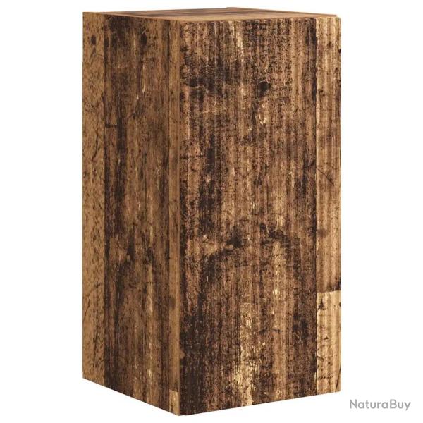 Meuble TV mural moderne minimaliste rangement 30 x 31 x 60 cm en bois d'ing�nierie bois ancien 02_0