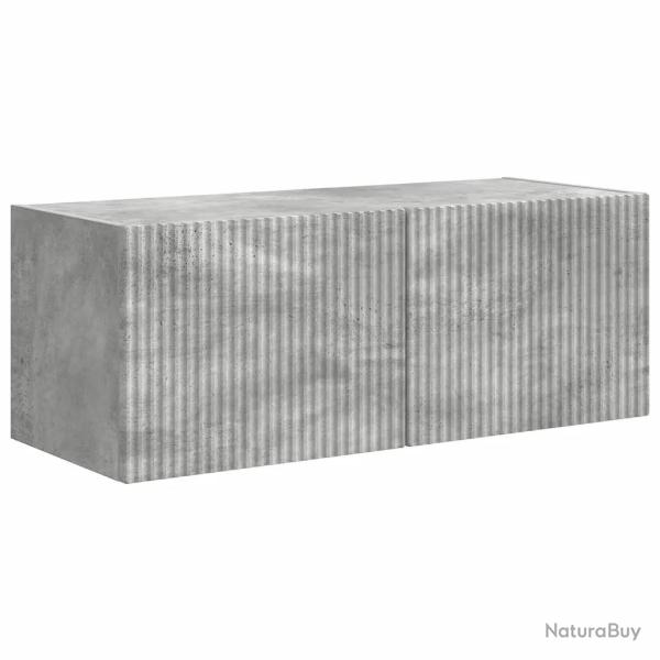 Meuble TV mural moderne pratique avec �tag�res murales 78,5 x 31 x 29,5 cm en bois d'ing�nierie b�t