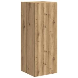 Meuble TV mural moderne 30 x 31 x 80 cm avec rangement pratique style minimaliste en bois d'ing&eacute;nie
