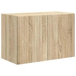 Meuble TV mural rectangulaire design contemporain 59,5 x 31 x 40 cm avec rangement fonctionnel en b