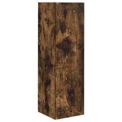 Meuble TV mural moderne avec rangements pratiques 30 x 31 x 100 cm en bois d'ing&eacute;nierie ch&ecirc;ne fum&eacute;