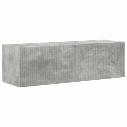 Meuble TV mural moderne rangement pratique 98 x 31 x 30 cm en bois d'ing&eacute;nierie b&eacute;ton 02_0054923