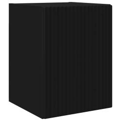 Meuble TV mural moderne minimaliste 30 x 31 x 40 cm rangement pratique en bois d'ing&eacute;nierie noir 02