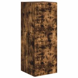 Meuble TV mural moderne minimaliste 30 x 31 x 80 cm rangement discret en bois d'ing&eacute;nierie ch&ecirc;ne fu