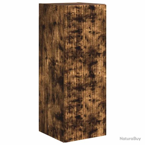 Meuble TV mural moderne minimaliste 30 x 31 x 80 cm rangement discret en bois d'ing�nierie ch�ne fu
