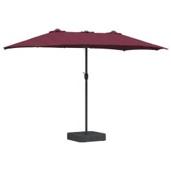 Parasol de jardin moderne pliable confort 385 x 209 x 244 cm en polyester bordeaux 02_0058678