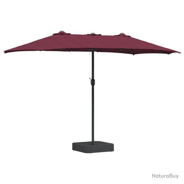 Parasol de jardin moderne pliable confort 385 x 209 x 244 cm en polyester bordeaux 02_0058678