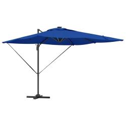 Parasol d&eacute;port&eacute; rectangulaire 286 x 284 x 270 cm style moderne pratique jardin terrasse en aluminiu