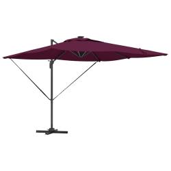 Parasol d&eacute;port&eacute; rectangulaire inclinable 286 x 284 x 270 cm fonction rotation 360&deg; design moderne e