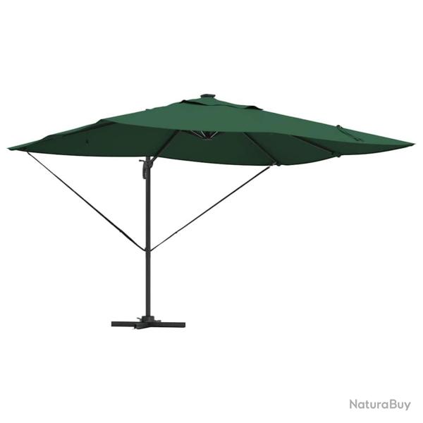 Parasol d�port� ajustable 352 x 251 x 265 cm en polyester vert pour jardin terrasse �l�gance modern