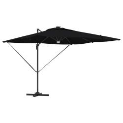 Parasol rectangulaire grande taille 286 x 284 x 270 cm inclinable durable design moderne en polyest