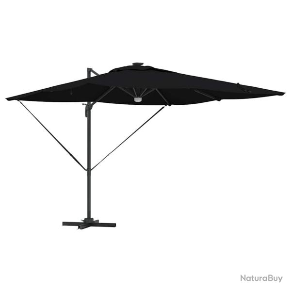 Parasol rectangulaire grande taille 286 x 284 x 270 cm inclinable durable design moderne en polyest