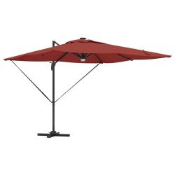 Parasol Roma rectangulaire inclinable 286 x 284 x 270 cm fonction rotative design moderne en polyes