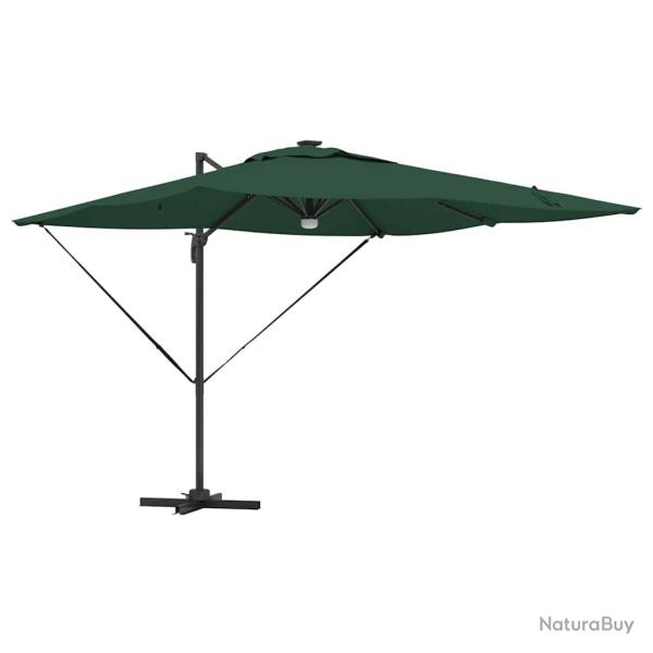Parasol rectangulaire inclinable 286 x 284 x 270 cm avec �clairage LED moderne jardin en polyester