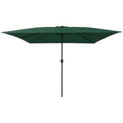 Parasol de jardin pliable moderne 295 x 295 x 245 cm en polyester vert 02_0058796