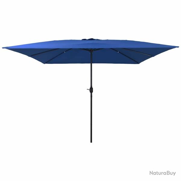 Parasol de jardin pliable moderne 295 x 295 x 245 cm r�sistant aux UV style cosy en polyester azur