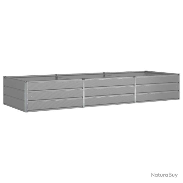 Jardini�re moderne industrielle design ext�rieurs 195 x 100 x 45 cm en acier galvanis� gris clair 0