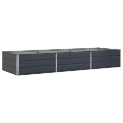 Jardini&egrave;re en acier galvanis&eacute; design industriel ext&eacute;rieur 195 x 100 x 45 cm pratique moderne en aci