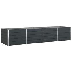 Jardini&egrave;re rectangulaire design moderne ext&eacute;rieur 195 x 100 x 45 cm en acier galvanis&eacute; anthracite 0