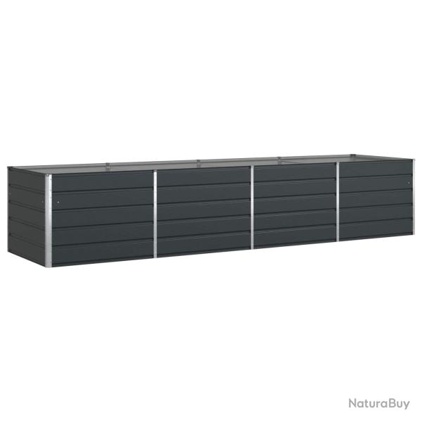 Jardini�re rectangulaire design moderne ext�rieur 195 x 100 x 45 cm en acier galvanis� anthracite 0