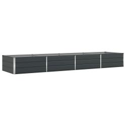 Jardini&egrave;re rectangulaire moderne 195 x 100 x 45 cm en acier galvanis&eacute; anthracite 02_0059248