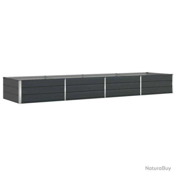 Jardini�re rectangulaire moderne 195 x 100 x 45 cm en acier galvanis� anthracite 02_0059248