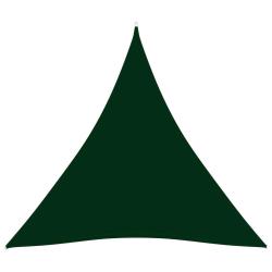 Voile toile d'ombrage parasol tissu oxford triangulaire 5 x 5 x 5 m vert fonc&eacute; 02_0009910