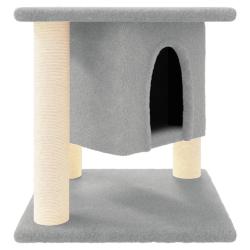 Arbre &agrave; chat meuble tour grimper jouet grattage grattoir escalade plateforme avec griffoirs en sisa