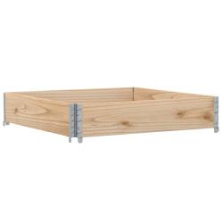 Jardini&egrave;re bac lit sur&eacute;lev&eacute; plantes fleurs terrasse jardin 100 x 100 cm bois de pin massif marron 0