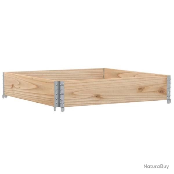 Jardini�re bac lit sur�lev� plantes fleurs terrasse jardin 100 x 100 cm bois de pin massif marron 0