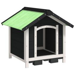Chenil cage enclos pac animaux 65 x 65 x 61,5 cm bois de pin solide gris 02_0041721