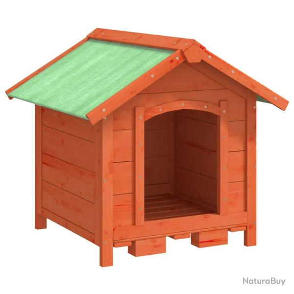 Chenil cage enclos pac animaux 65 x 65 x 61,5 cm bois de pin solide marron 02_0041722