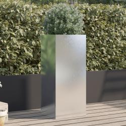 Jardini&egrave;re bac lit sur&eacute;lev&eacute; plantes fleurs terrasse jardin argent&eacute; 32 x 29 x 75 cm acier inoxydable